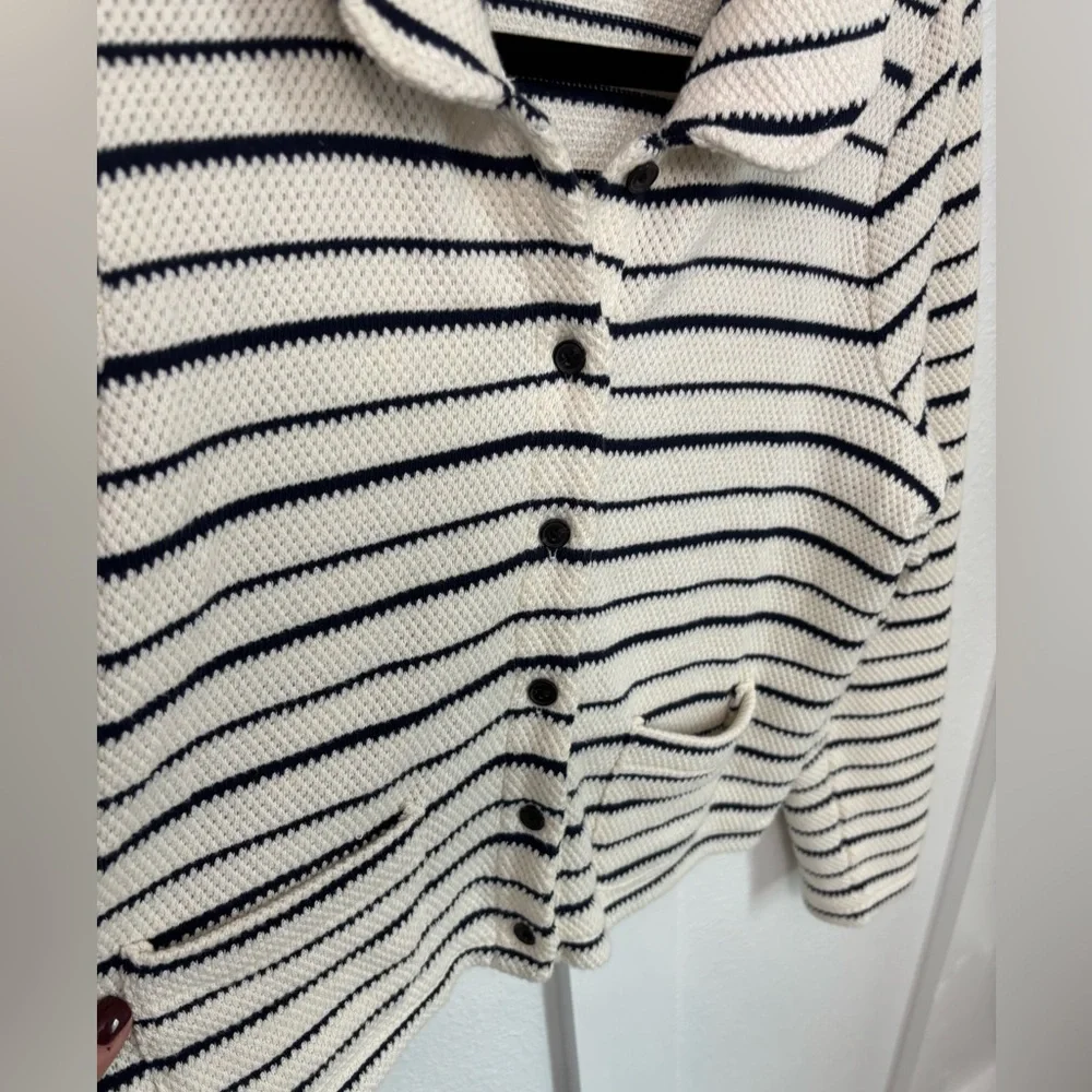 Madewell Navy and Cream Striped Knit - Picture 6 of 16